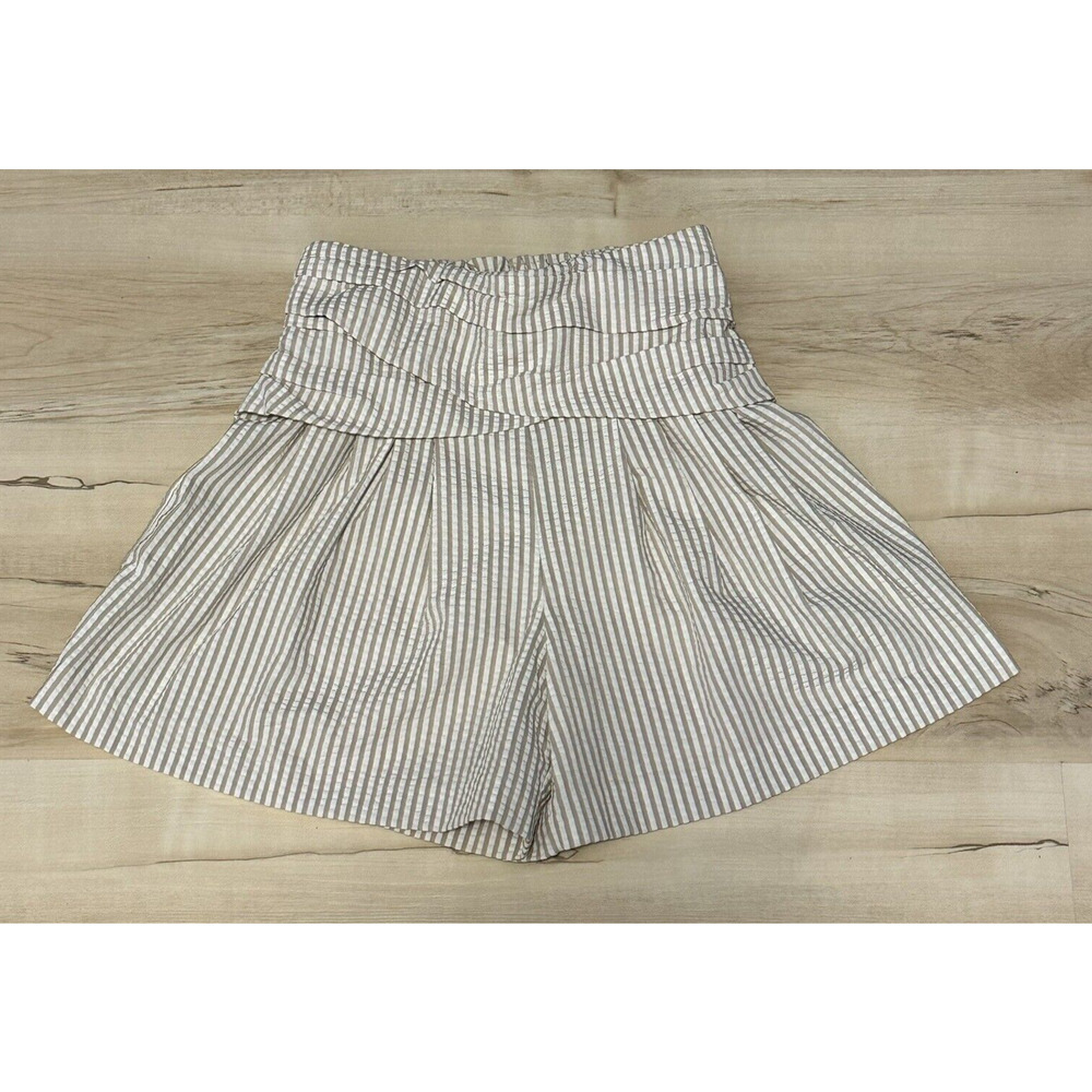 Kimberly‎ Taylor Women XS Shorts Seersucker Elastic Waist Cream White New